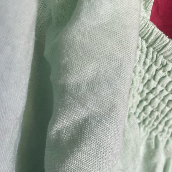 Linen Blend Puff Sleeve Minidress - Picture 5 of 5